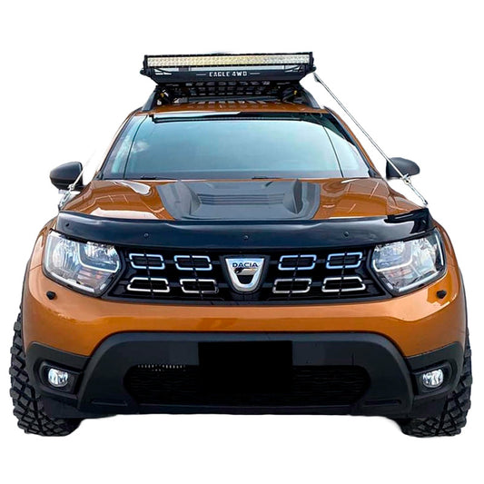 Oneway Motorhaubenhutze passend für Dacia Duster I 2010-2017 & Duster II 2018-2024 - Mattschwarz