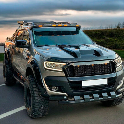 Oneway Motorhaubenhutze passend für Ford Ranger T7/T8 2015-2022 - Schwarz glänzend
