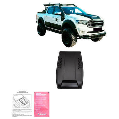 Oneway Motorhaubenhutze passend für Ford Ranger T7/T8 2015-2022 - Mattschwarz