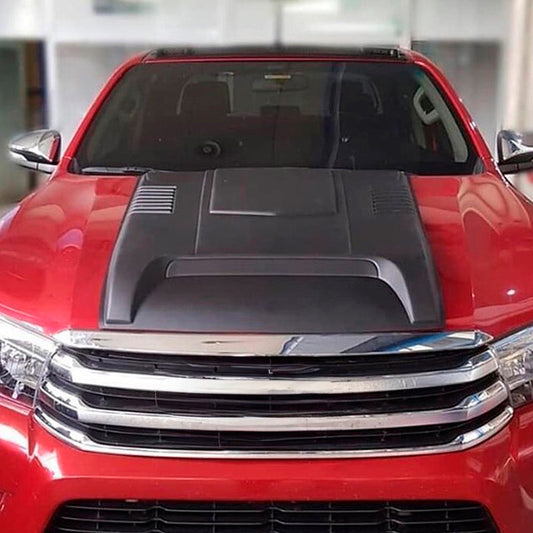 Oneway Motorhaubenhutze passend für Toyota Hilux 8.Gen. 2015-2020 - Mattschwarz