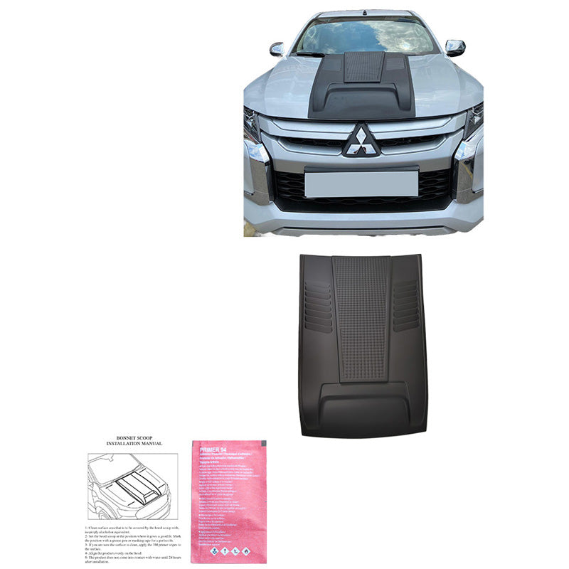 Oneway Motorhaubenhutze passend für Mitsubishi L200 Triton 6 2019- - Mattschwarz