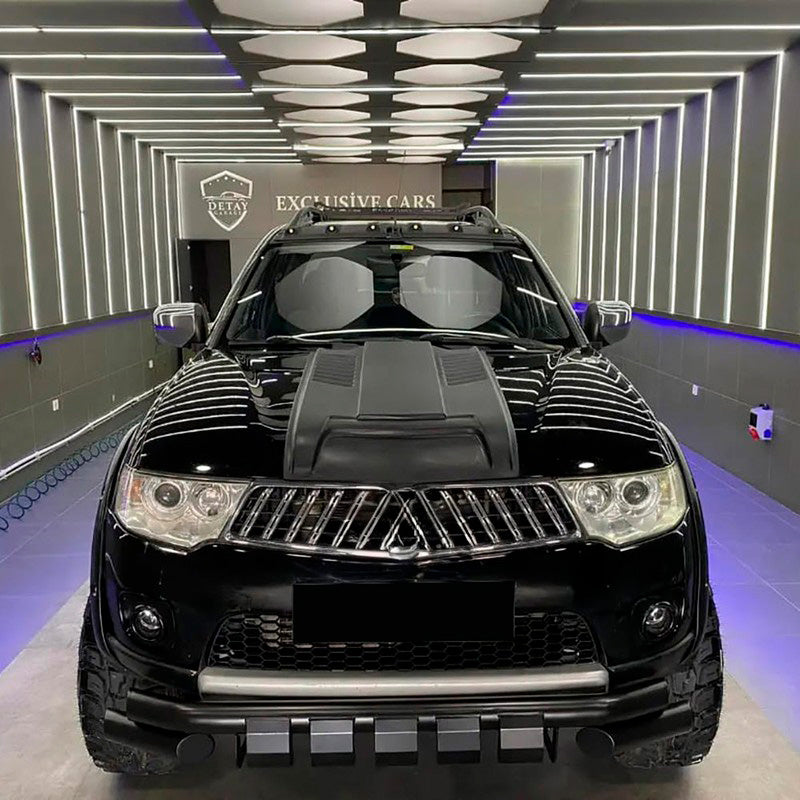 Oneway Motorhaubenhutze passend für Mitsubishi L200 Triton 4 2007-2014 - Mattschwarz