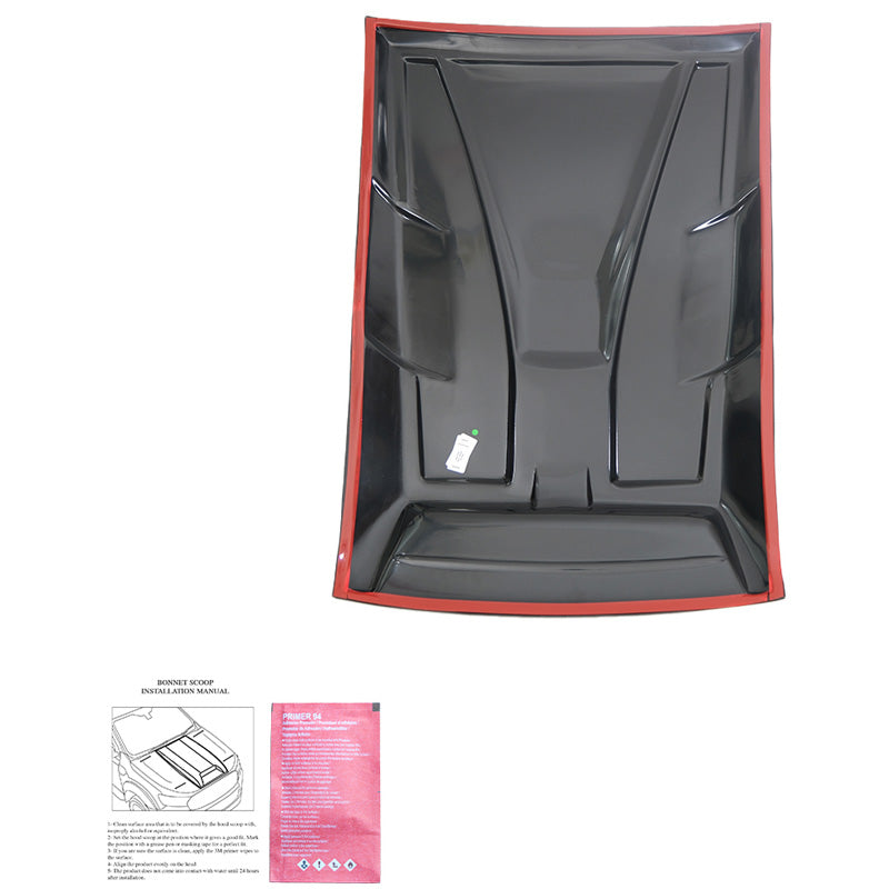 Oneway Motorhaubenhutze passend für Nissan Navara NP300 (D23) 2014-2021 - Schwarz glänzend