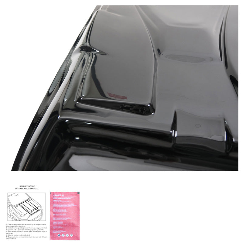 Oneway Motorhaubenhutze passend für Nissan Navara NP300 (D23) 2014-2021 - Schwarz glänzend