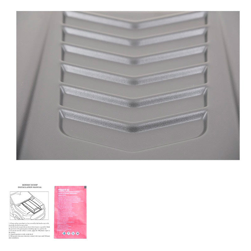Oneway Motorhaubenhutze passend für Volkswagen Amarok MK1 2010-2022 & Nissan Navara D40 2005-2010 - Mattschwarz
