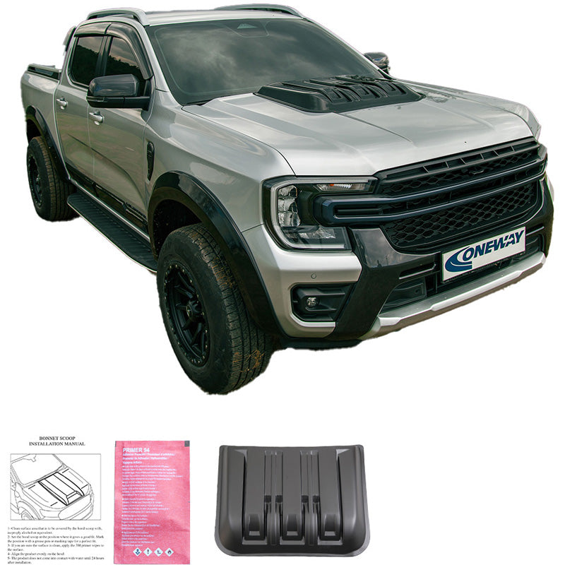 Oneway Motorhaubenhutze passend für Ford Ranger T9 2022- - Mattschwarz