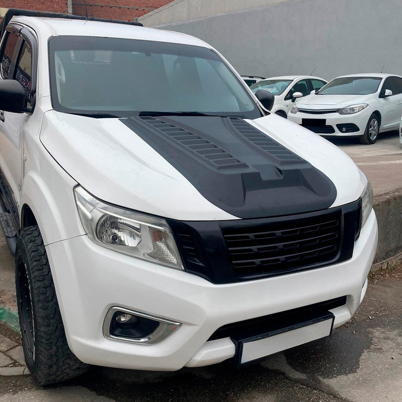 Oneway Motorhaubenhutze passend für Nissan Navara NP300 (D23) 2014-2021 - Version 3 - Mattschwarz
