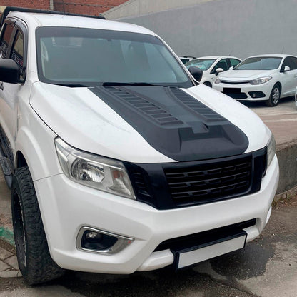 Oneway Motorhaubenhutze passend für Nissan Navara NP300 (D23) 2014-2021 - Version 3 - Mattschwarz
