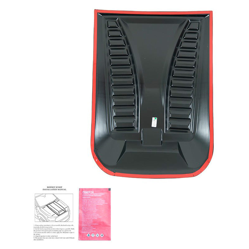 Oneway Motorhaubenhutze passend für Nissan Navara NP300 (D23) 2014-2021 - Version 3 - Mattschwarz