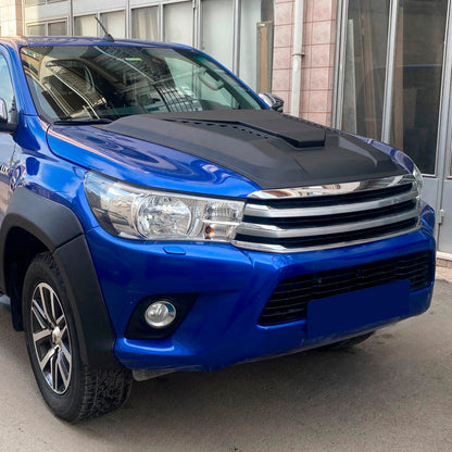 Oneway Motorhaubenhutze passend für Toyota Hilux 8.Gen. 2015-2020 - Version 2 - Mattschwarz