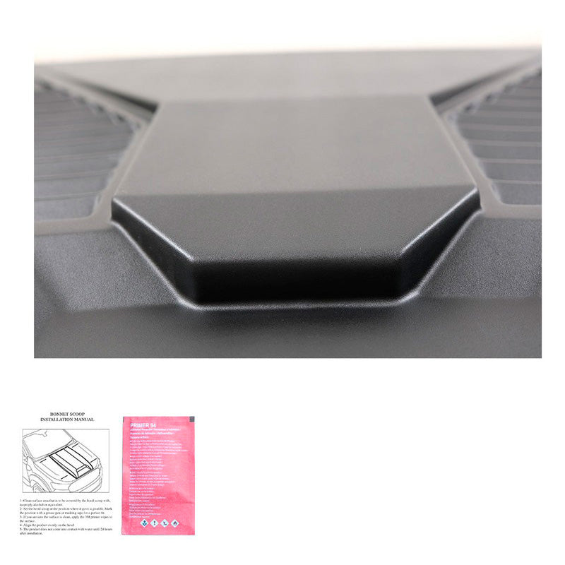 Oneway Motorhaubenhutze passend für Toyota Hilux 8.Gen. 2015-2020 - Version 2 - Mattschwarz