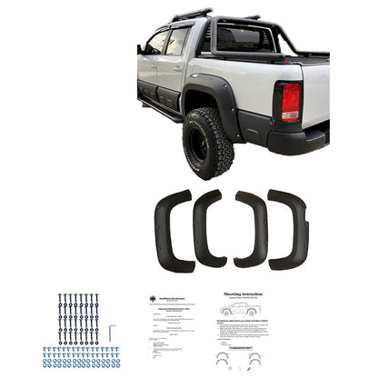 Oneway Satz Kotflügelverbreiterungen passend für Volkswagen Amarok MK1 2010-2016 - Mattschwarz