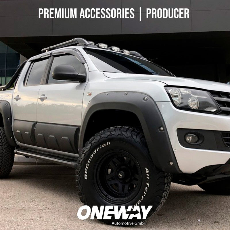 Oneway Satz Kotflügelverbreiterungen passend für Volkswagen Amarok MK1 Facelift 2016-2022 - Mattschwarz
