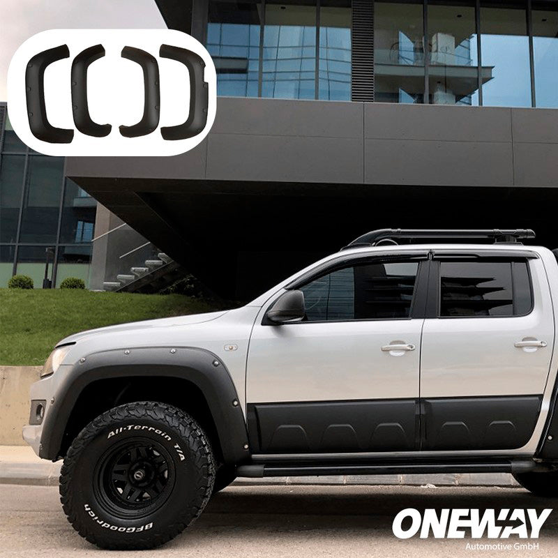 Oneway Satz Kotflügelverbreiterungen passend für Volkswagen Amarok MK1 Facelift 2016-2022 - Mattschwarz