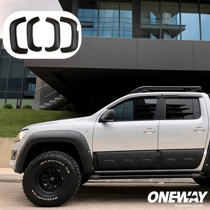 Oneway Satz Kotflügelverbreiterungen passend für Volkswagen Amarok MK1 Facelift 2016-2022 - Mattschwarz