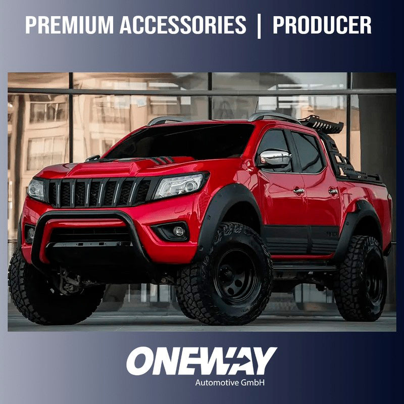 Oneway Satz Kotflügelverbreiterungen passend für Nissan Navara NP300 (D23) 2014-2017 - Mattschwarz