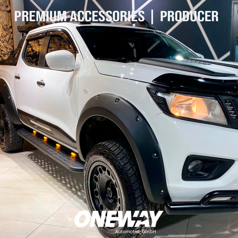 Oneway Satz Kotflügelverbreiterungen passend für Nissan Navara NP300 (D23) 2014-2017 - Mattschwarz