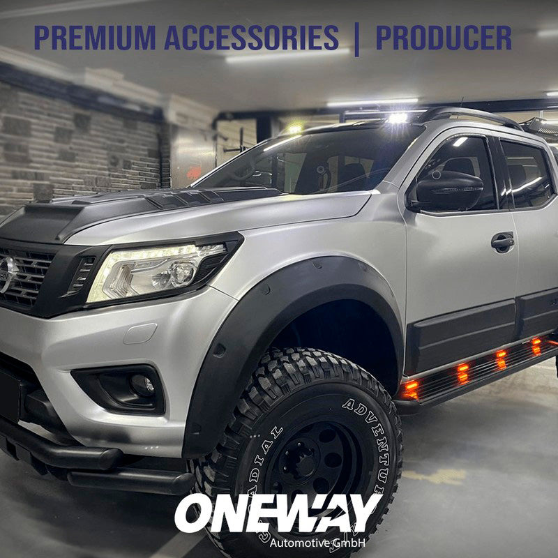 Oneway Satz Kotflügelverbreiterungen passend für Nissan Navara NP300 (D23) 2017-2021 - Mattschwarz