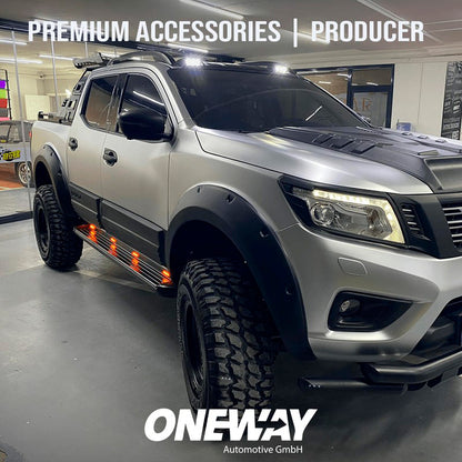 Oneway Satz Kotflügelverbreiterungen passend für Nissan Navara NP300 (D23) 2017-2021 - Mattschwarz