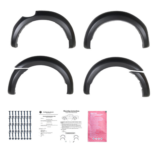 Oneway Satz Kotflügelverbreiterungen passend für Ford Ranger T6/T7/T8 2012-2022 (Geklebt) - Mattschwarz