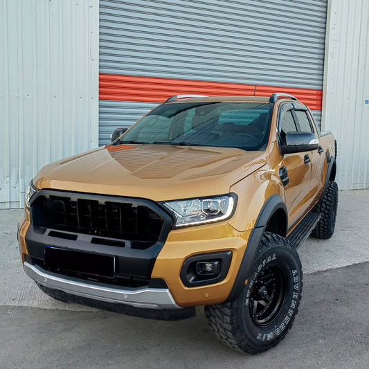 Oneway Satz Kotflügelverbreiterungen passend für Ford Ranger T8 2019-2022 (mit Klebeband) - Mattschwarz