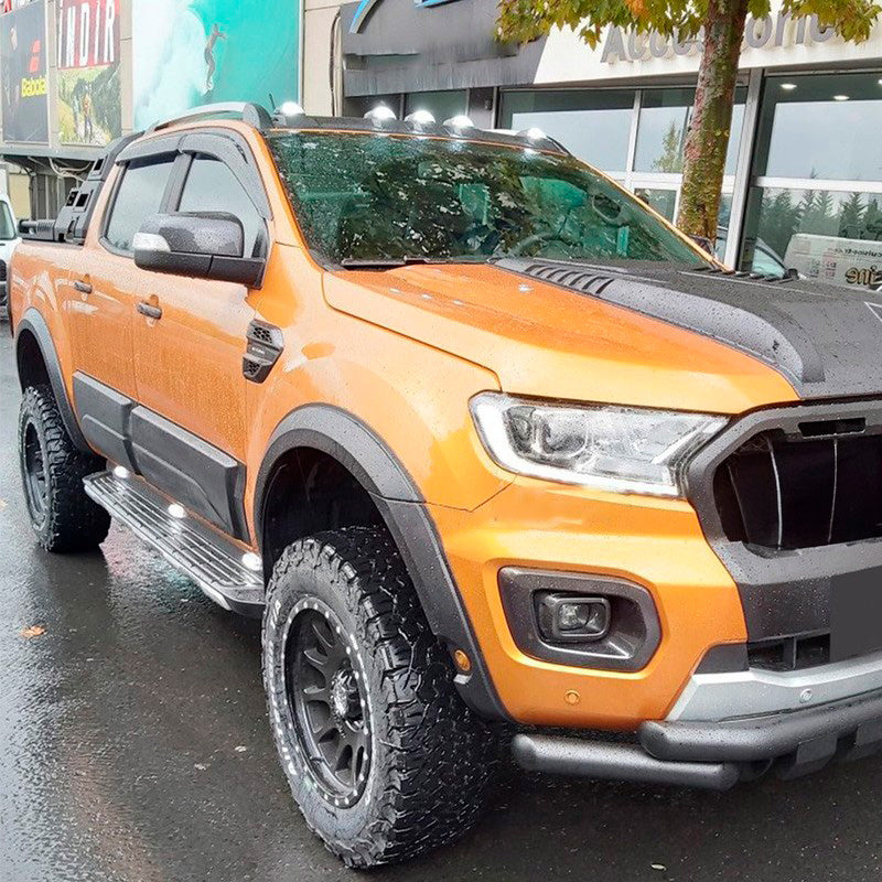 Oneway Satz Kotflügelverbreiterungen passend für Ford Ranger T8 2019-2022 (mit Klebeband) - Mattschwarz