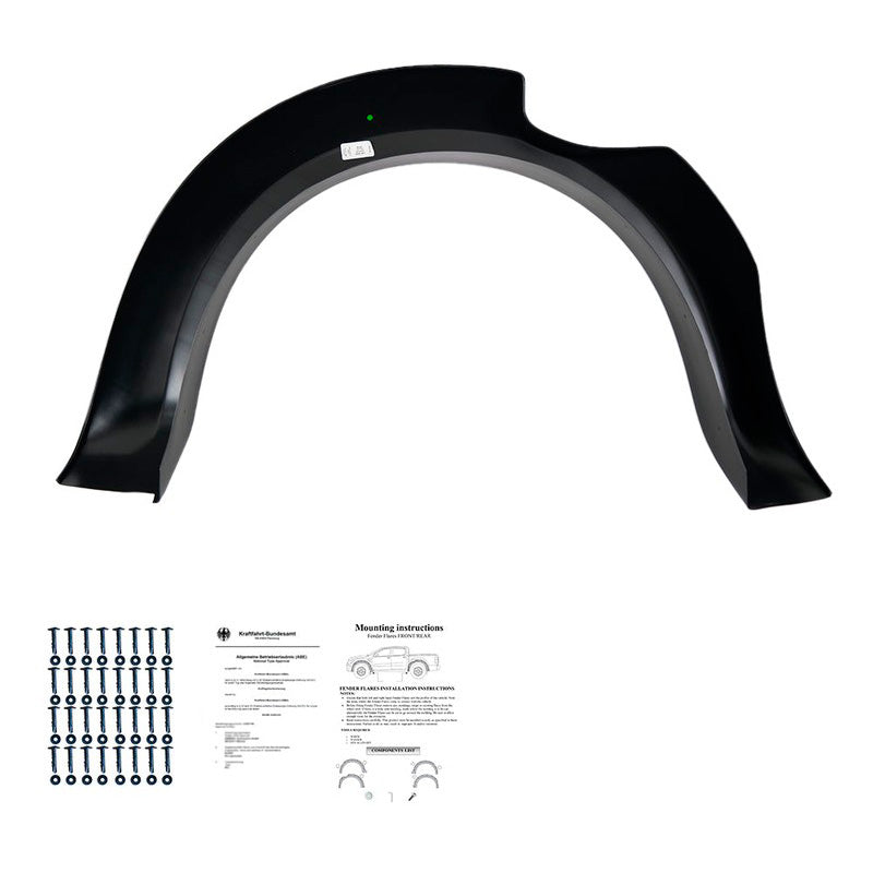 Oneway Satz Kotflügelverbreiterungen passend für Ford Ranger T6/T7/T8 2012-2022 (Jumbo) - Mattschwarz