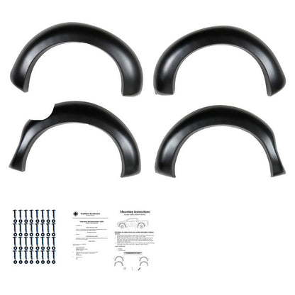 Oneway Satz Kotflügelverbreiterungen passend für Nissan Navara D40 2005-2010 - Mattschwarz
