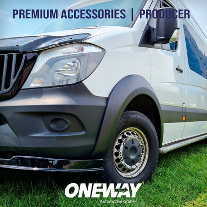 Oneway Satz Kotflügelverbreiterungen passend für Mercedes Sprinter W906 Facelift 2014-2018 - Mattschwarz