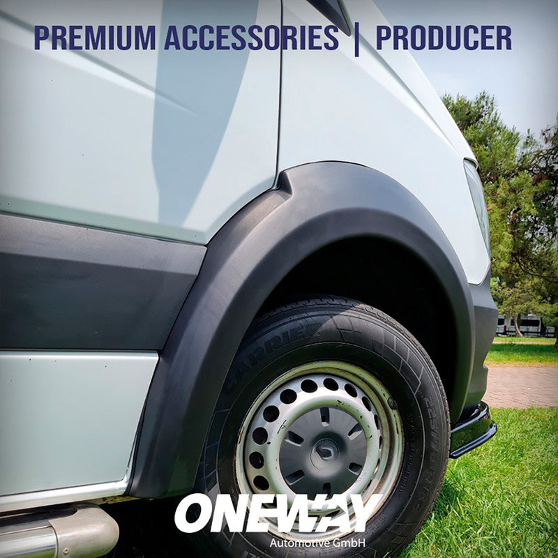 Oneway Satz Kotflügelverbreiterungen passend für Mercedes Sprinter W906 Facelift 2014-2018 - Mattschwarz
