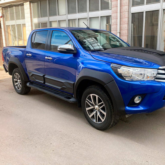 Oneway Satz Kotflügelverbreiterungen passend für Toyota Hilux 2015-2020 - Mattschwarz