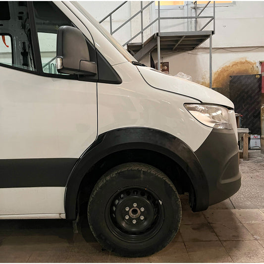 Oneway Satz Kotflügelverbreiterungen passend für Mercedes Sprinter W907 2018- - Mattschwarz