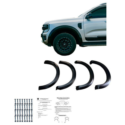 Oneway Satz Kotflügelverbreiterungen passend für Ford Ranger T9 2022- - Mattschwarz