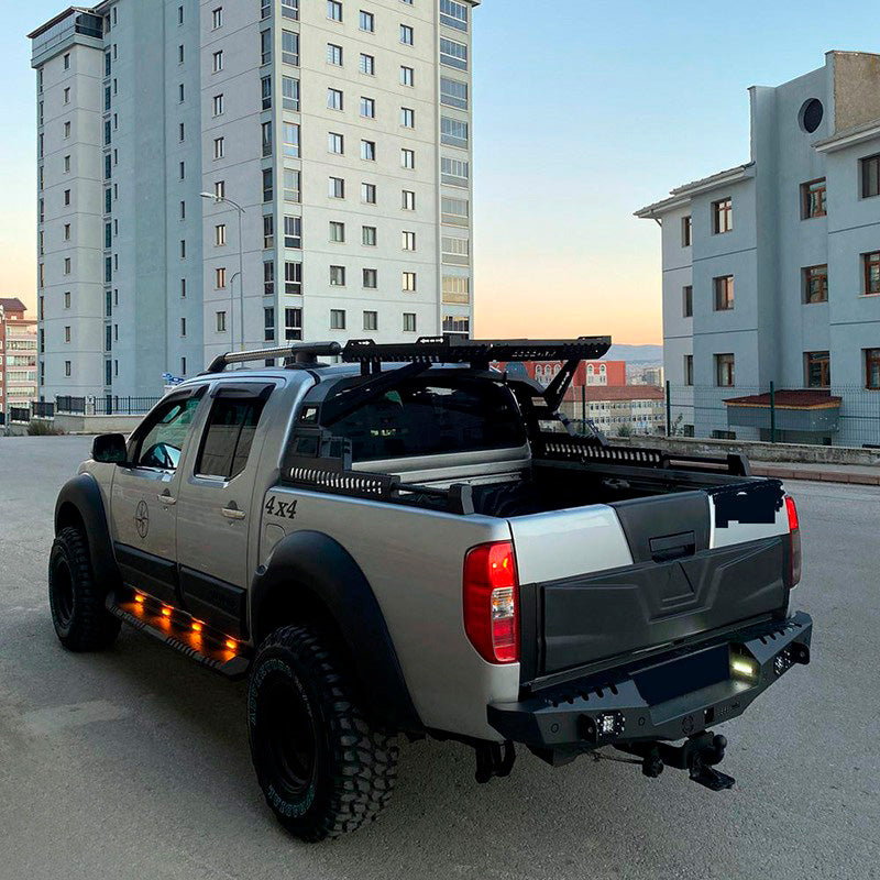 Oneway Satz Kotflügelverbreiterungen passend für Nissan Navara D40 Facelift 2010-2014 - Mattschwarz