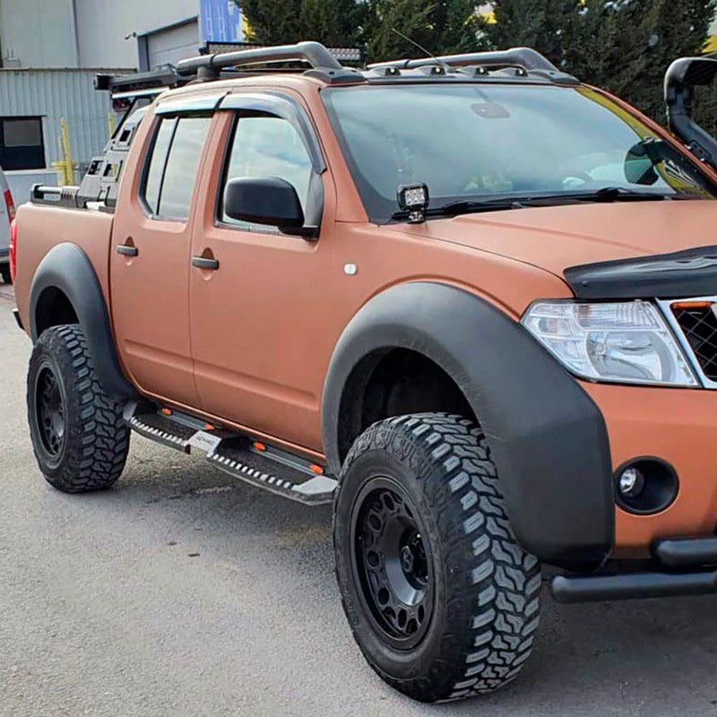 Oneway Satz Kotflügelverbreiterungen passend für Nissan Navara D40 Facelift 2010-2014 - Mattschwarz