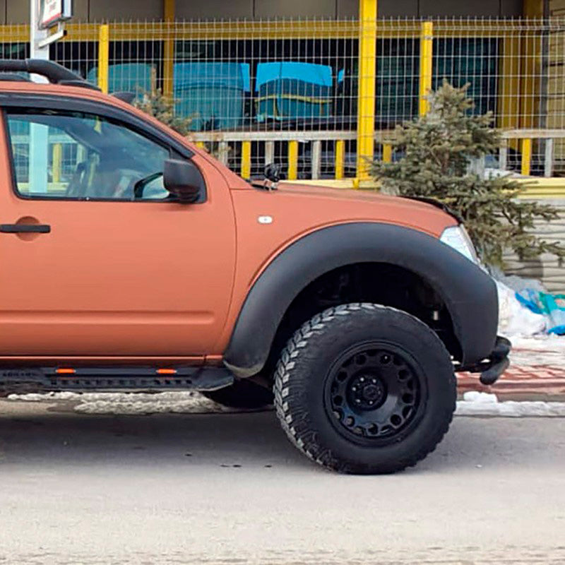 Oneway Satz Kotflügelverbreiterungen passend für Nissan Navara D40 Facelift 2010-2014 - Mattschwarz