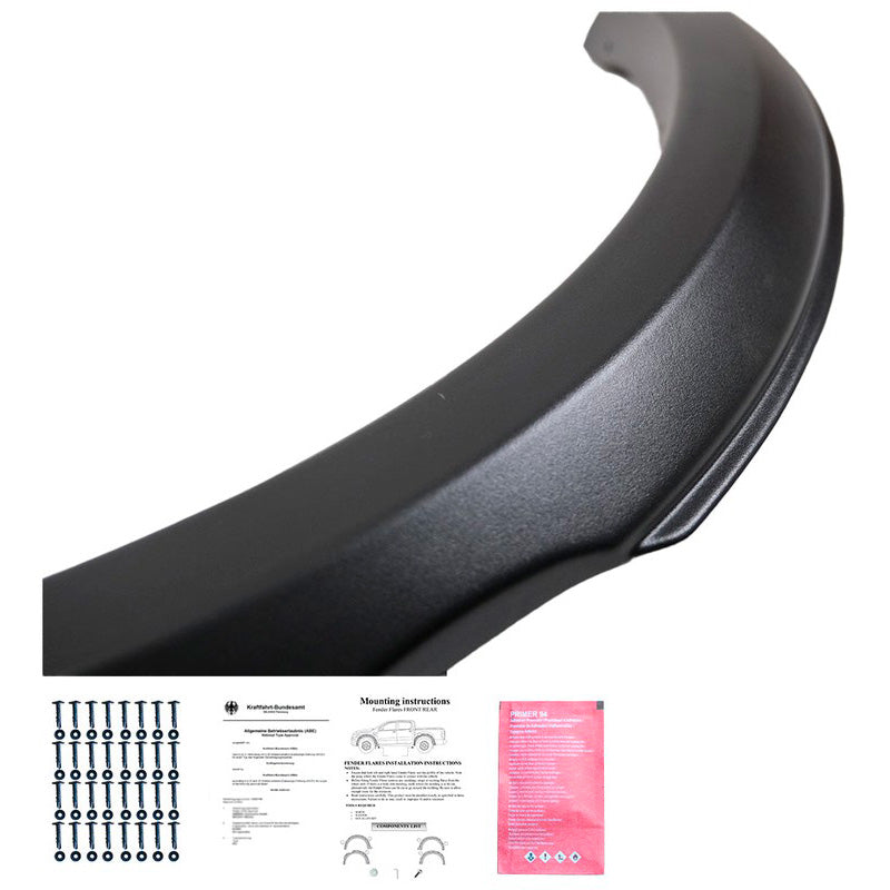 Oneway Satz Kotflügelverbreiterungen passend für Ford Ranger T6/T7 2012-2019 (mit Klebeband) - Mattschwarz