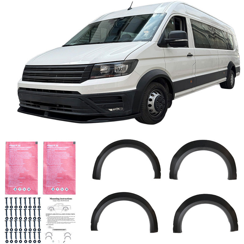 Oneway Satz Kotflügelverbreiterungen passend für Volkswagen Crafter MK2 & MAN TGE MK1 PreFacelift 2016- - Mattschwarz