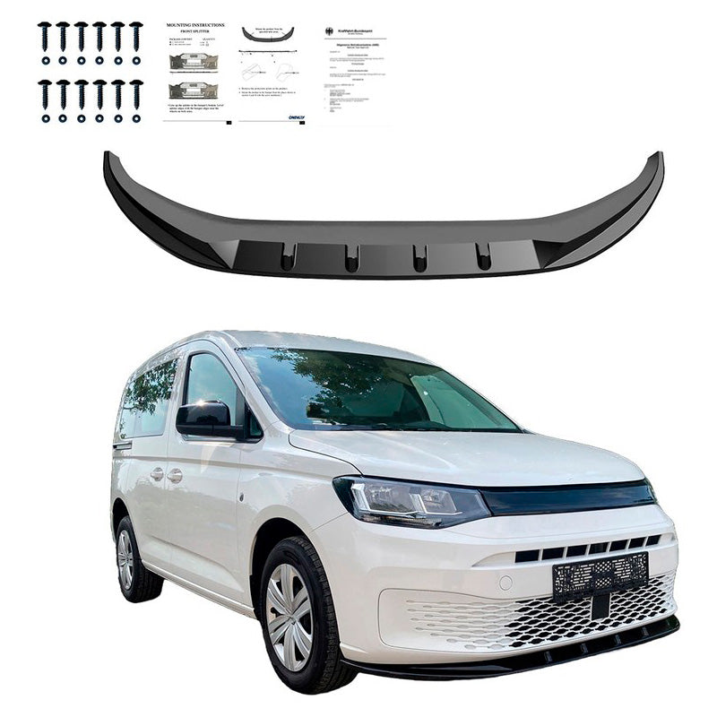 Oneway Frontspoiler passend für Volkswagen Caddy MK5 2020- - Version 2 - Schwarz glänzend