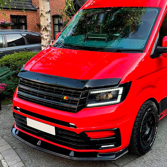 Oneway Frontspoiler passend für Volkswagen Crafter MK2 & MAN TGE MK1 PreFacelift 2016- - Schwarz glänzend