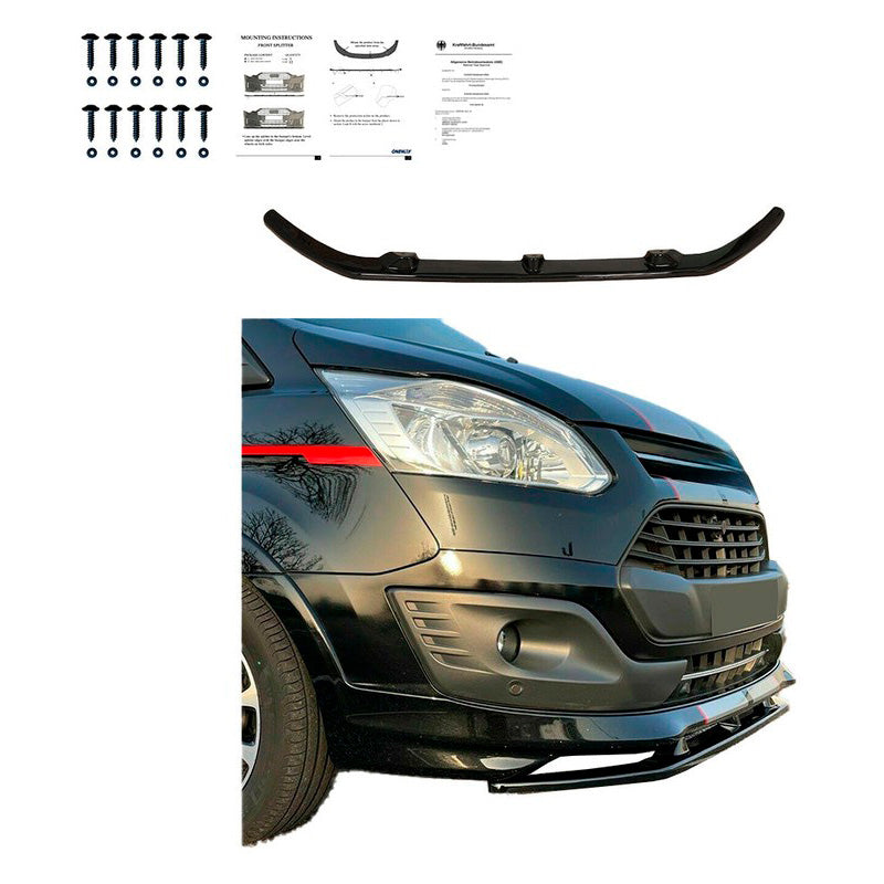 Oneway Frontspoiler passend für Ford Transit Custom MK1 Sportline 2012-2023 - Schwarz glänzend