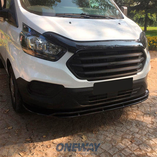 Oneway Frontspoiler passend für Ford Transit Custom MK1 Facelift 2018-2023 - Schwarz glänzend