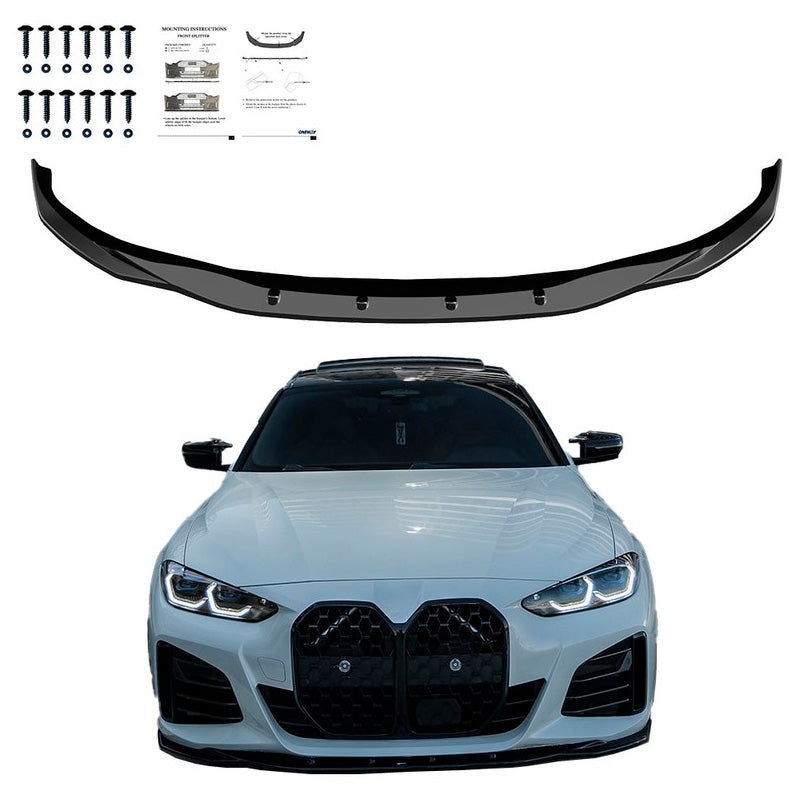 Oneway Frontspoiler passend für BMW i4 G26 M-Pack 2021- & 4er G26 M-Pack/M440i 2021- - Schwarz glänzend