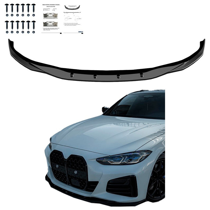 Oneway Frontspoiler passend für BMW i4 G26 M-Pack 2021- & 4er G26 M-Pack/M440i 2021- - Schwarz glänzend