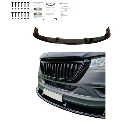 Oneway Frontspoiler passend für Mercedes Sprinter W907 2018- - Schwarz glänzend