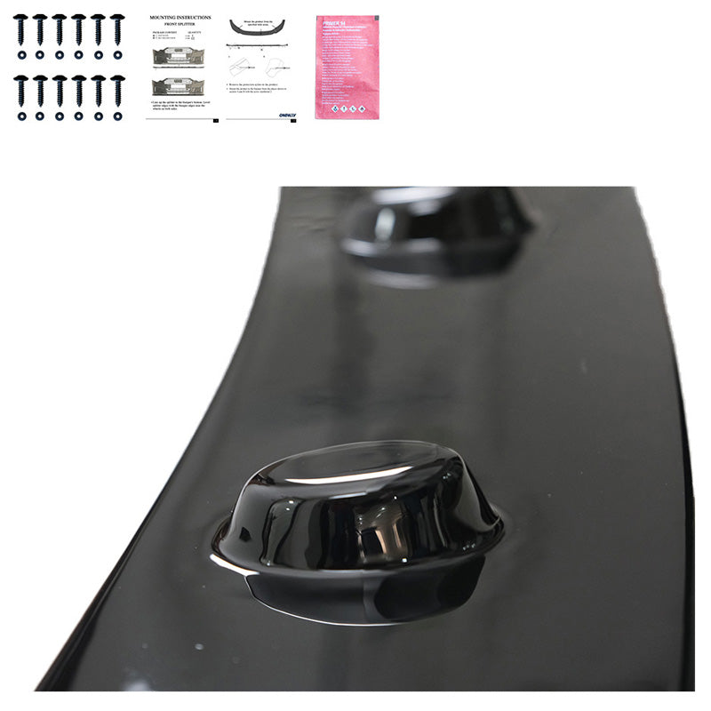 Oneway Frontspoiler passend für BMW 5er F10/F11 M-Pack 2011-2016 mit Flaps - Schwarz glänzend