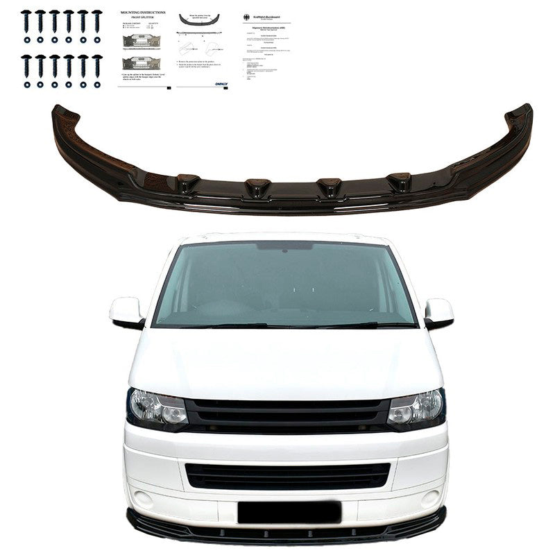 Oneway Frontspoiler passend für Volkswagen Transporter T5.1 2010-2015 - Schwarz glänzend