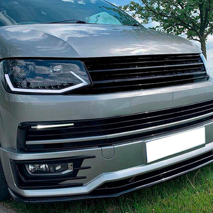 Oneway Frontspoiler passend für Volkswagen Transporter T6 Sportline 2015-2019 - Schwarz glänzend