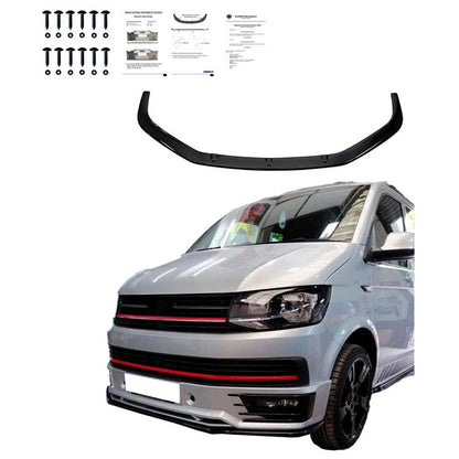 Oneway Frontspoiler passend für Volkswagen Transporter T6 Sportline 2015-2019 - Schwarz glänzend