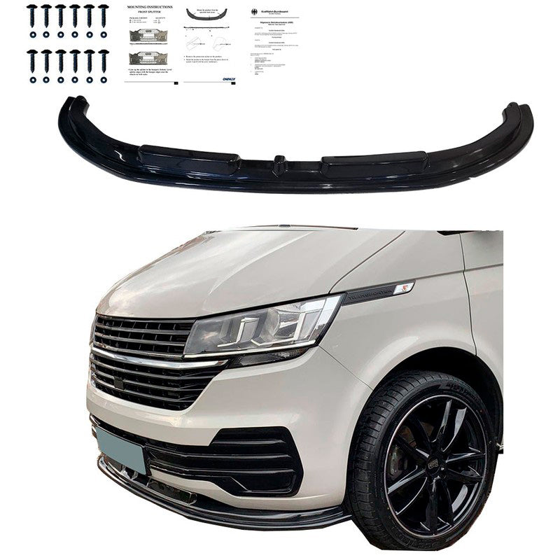 Oneway Frontspoiler passend für Volkswagen Transporter T6.1 2020-2022 - Schwarz glänzend
